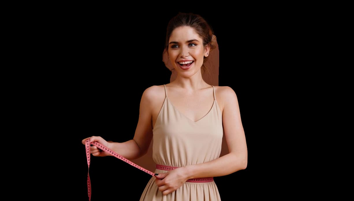 Fitness Lady with Measuring Tape